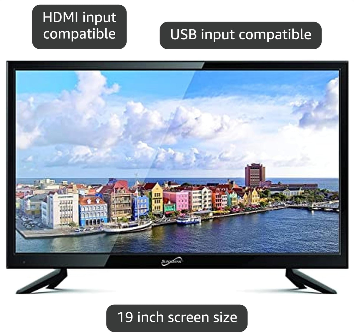 Supersonic SC-3210 31.5-Inch DLED HDTV with ATSC & NTSC, HDMI Input, USB Compatibility, 1080p Resolution, Dynamic Contrast, Wide Viewing Angle, Digital Noise Reduction, Audio Options, Multi-Language