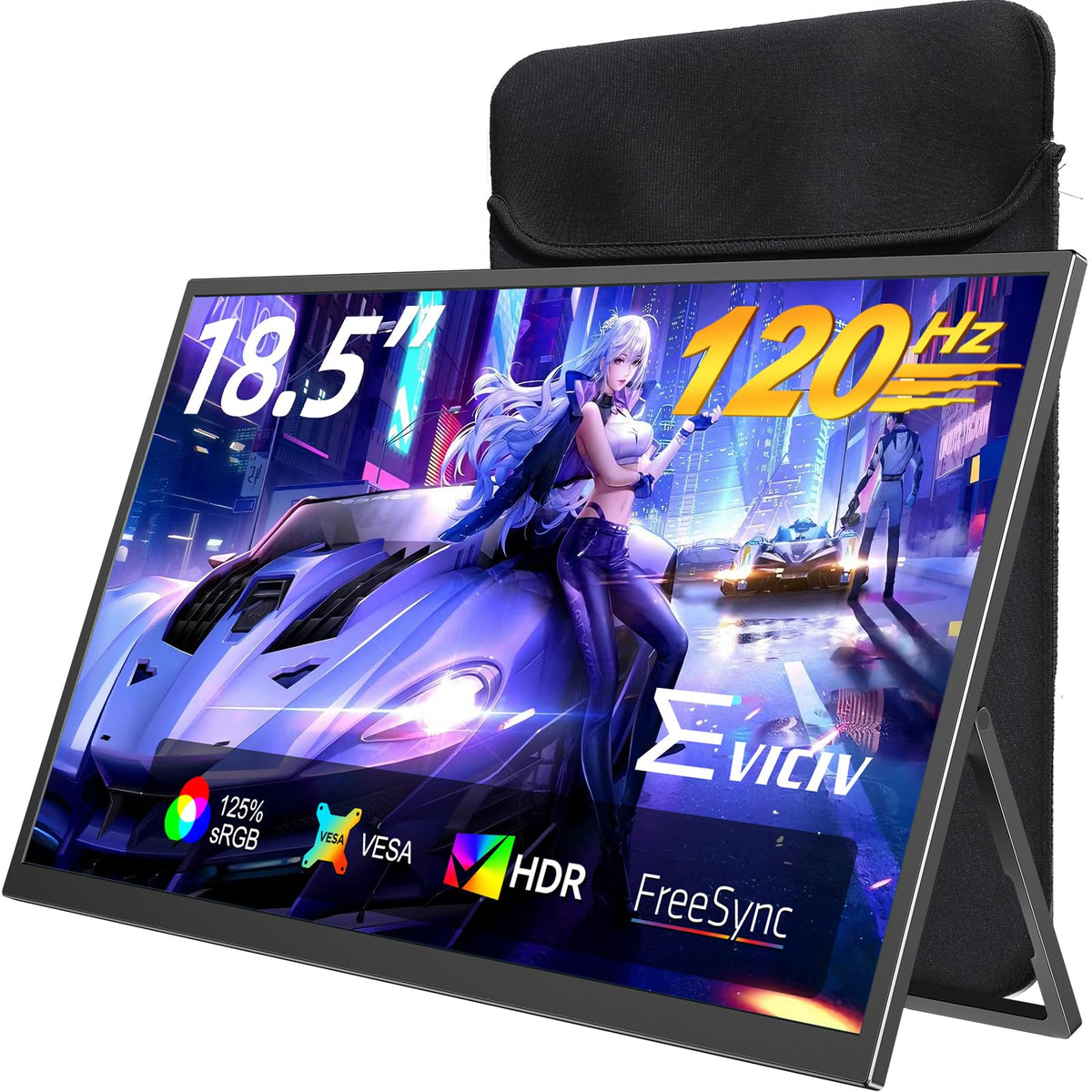 EVICIV Portable Monitor 4K Touchscreen 15.6", 3840 * 2160 UHD, 125% sRGB