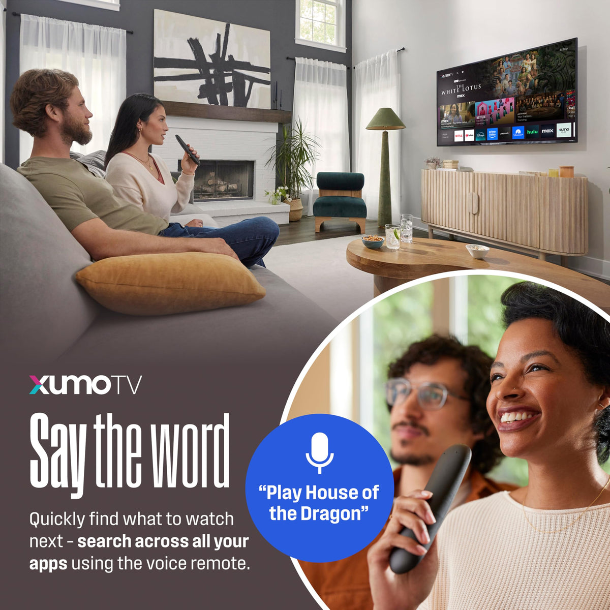 Westinghouse Xumo 43 Inch Smart TV, 4K UHD, Voice Remote, Dolby Vision HDR