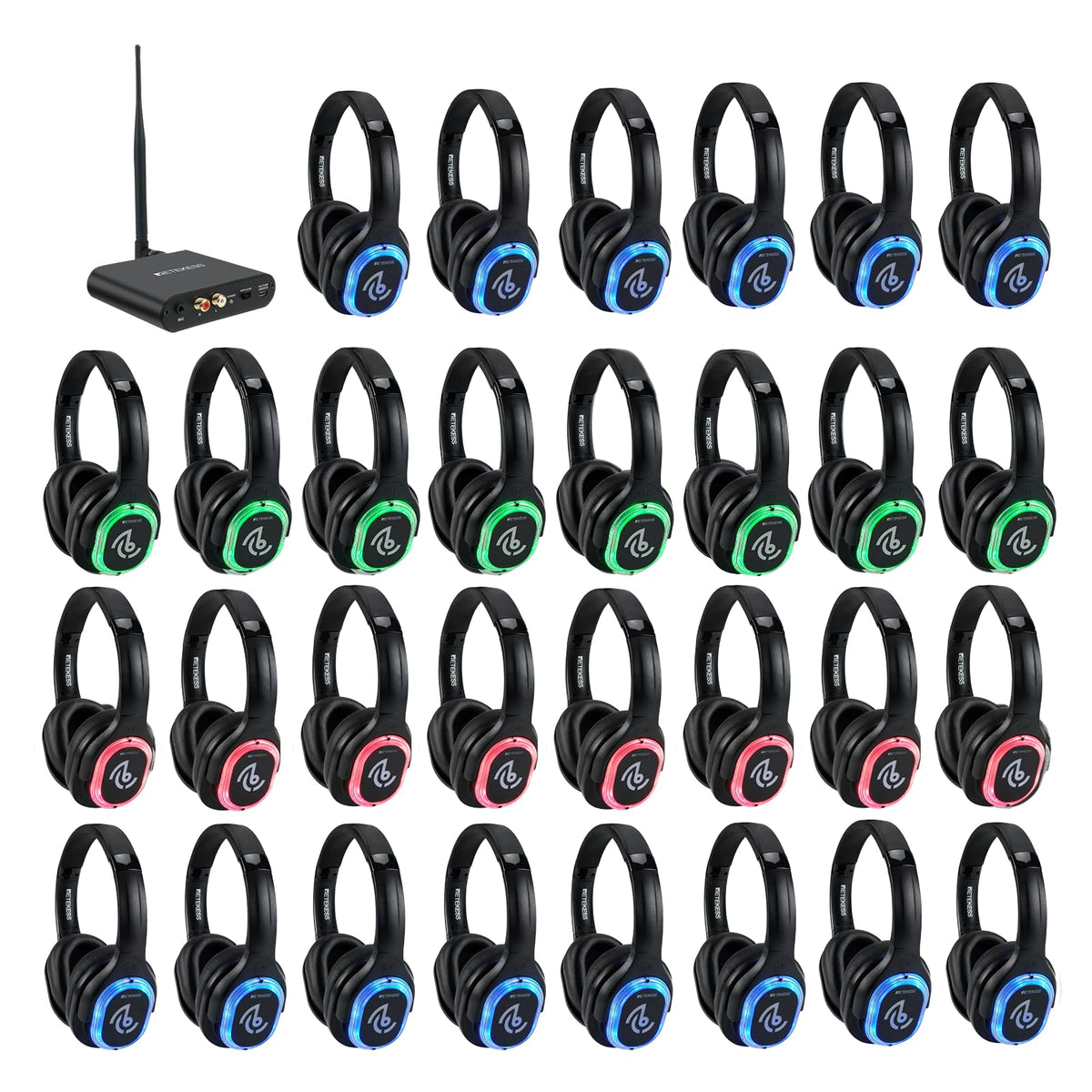 Retekess TA003 Silent Disco Headphone System,Silent Audio System (1-30)
