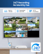ZOSI 3K Lite Home Security Camera System with AI Human Vehicle Detection