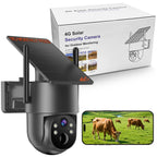 Cellular PTZ Security Camera Wireless Outdoor, No Monthly Fee