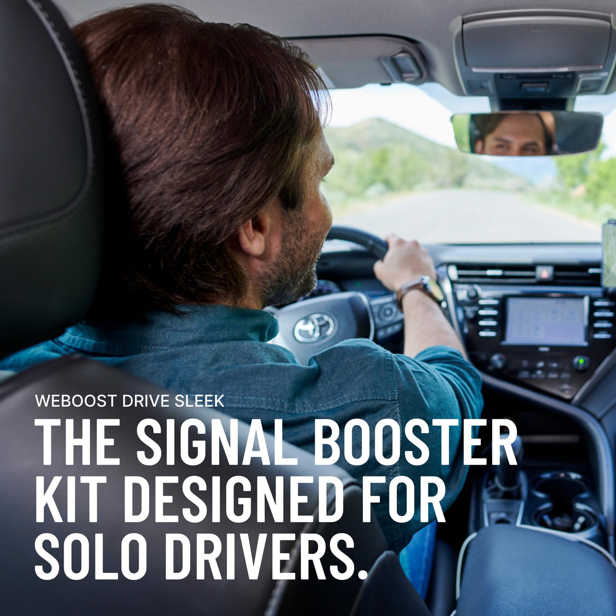 weBoost Drive Sleek - Model 470135R - Portable Signal Booster for Cars, SUVs, Trucks & Vans - 5G & 4G LTE Cellular Signal Booster for All US Carriers - Includes Booster & Antennas - FCC-Approved