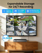 ZOSI 16CH 2MP Security Camera System, 16pcs 1080p CCTV Cameras, 3TB HDD