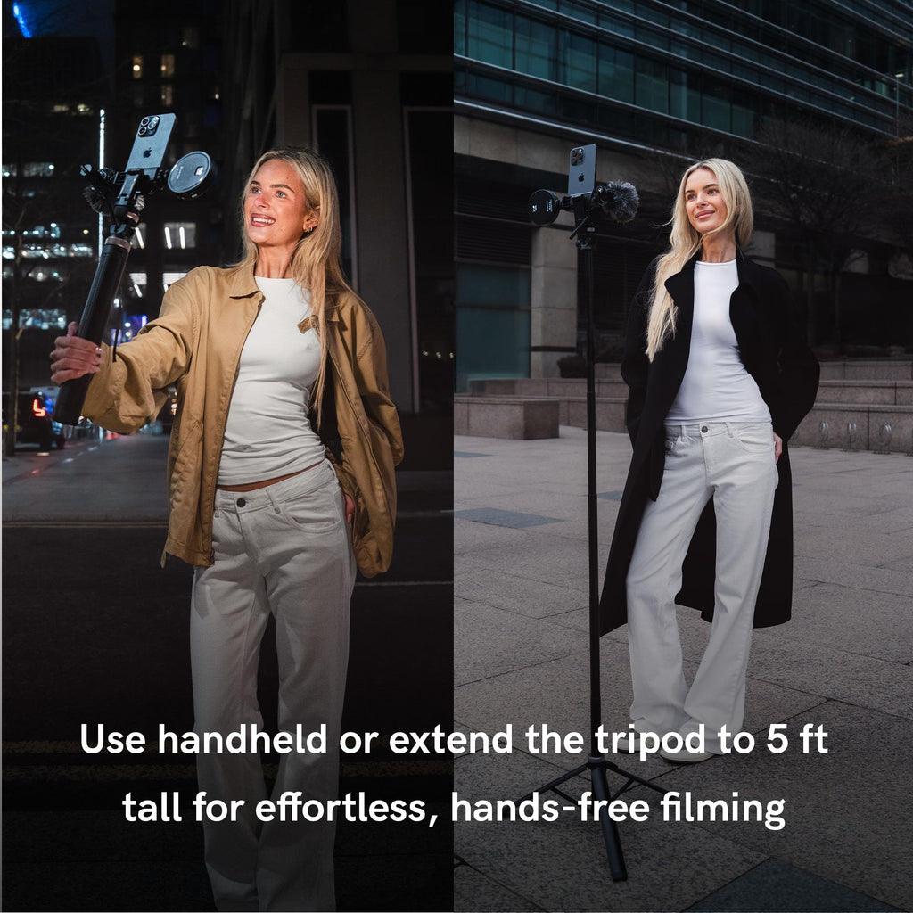 Lume Cube Content Creator Kit with LED Video Light, Microphone & Tripod – Video Recording & Vlogging Kit for YouTube, TikTok & Phone Content Creation | Portable Creator Lighting Kit