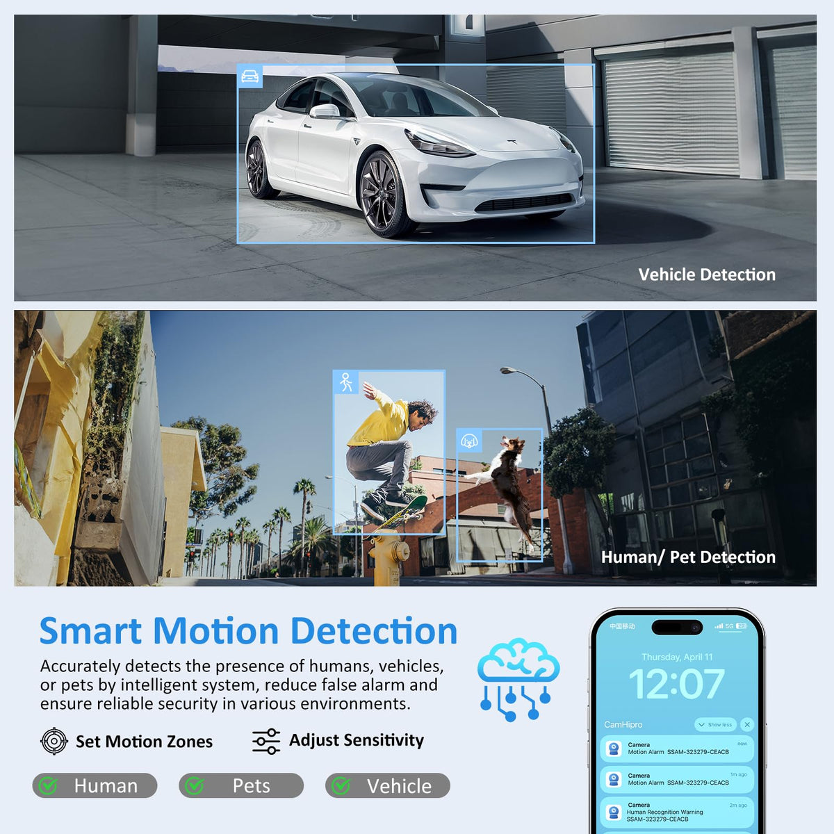 SV3C 4K 8MP PoE PTZ Security Camera Outdoor, 36X Zoom, 360° Auto Tracking