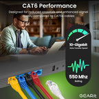 GEARit Cat6 Ethernet Patch Cable 3ft Black 100-Pack Cat 6 Patch Cords