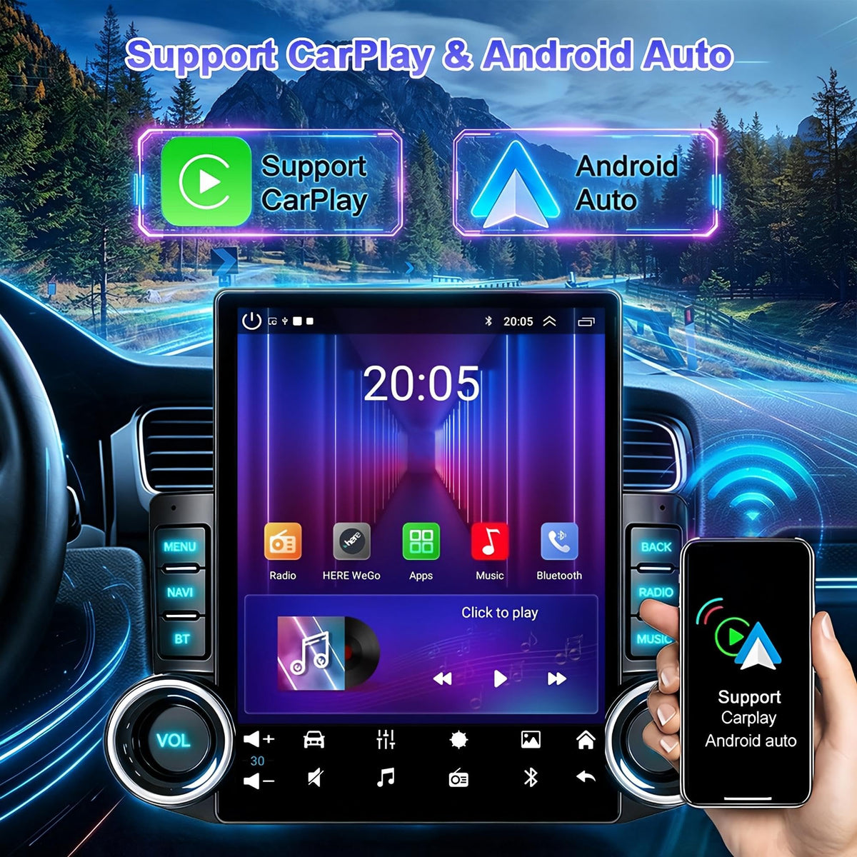 9.7-inch Android 15 Car Stereo for Toyota Tundra 2012