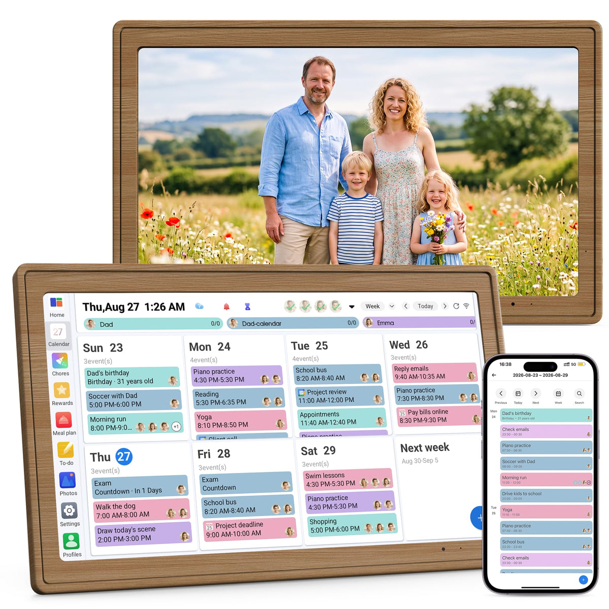 Digital Calendar 15.6 Inch, Smart Touchscreen Wall Calendar Planner