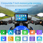 Carpuride W702PRO 7" for Motorcycle CarPlay & Android Auto Dual Bluetooth