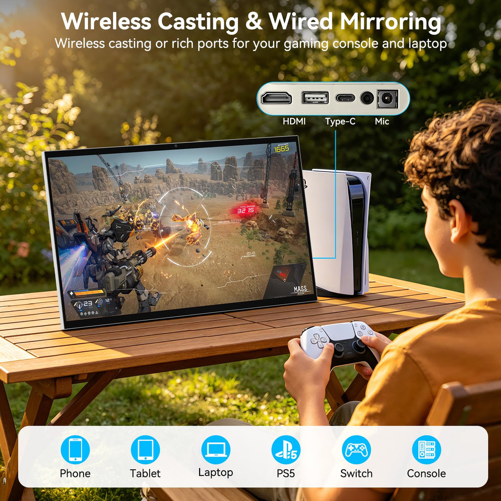 GKG 27" Portable TV with Touch Screen Android Smart Display, 1080P