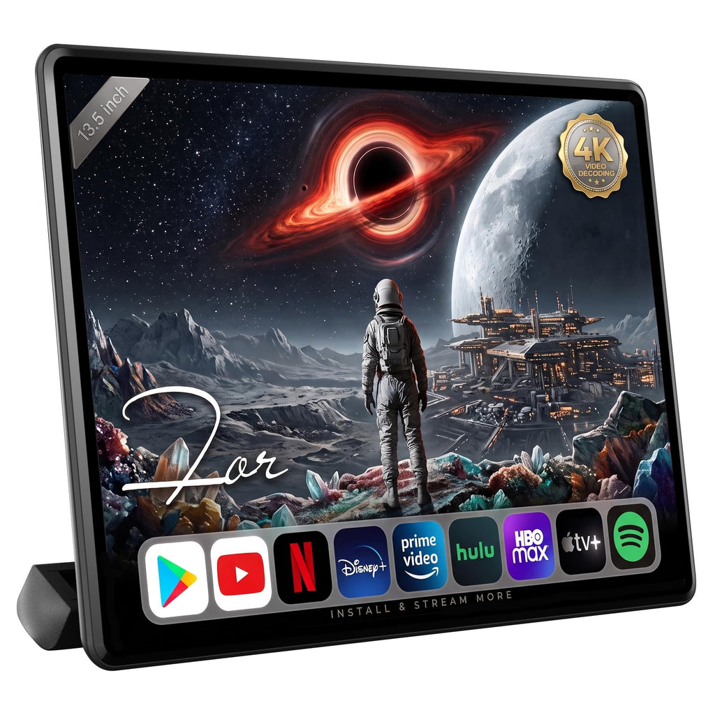 13.5" Car TV Screen for Back Seat Android 13 Headrest Video Player 1-Pack