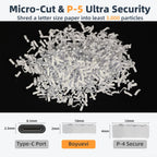 200-Sheet Auto Feed Paper Shredder with Wheels – Heavy Duty Cross-Cut Shredder for Home & Office, Quiet High Security Document Shredder, White