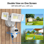 Onforu 360° Dual-Lens Security Floodlight Camera, Auto Tracking, 4MP