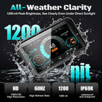 2026 LBW 6" Portable Motorcycle CarPlay GPS(Includes 128G SD), with Wireless Android Auto, Dual 2K Dash Cam/Recorder, Navigation, HD Waterproof Touchscreen, Quick-Release Magnetic Bracket, TPMS, BT