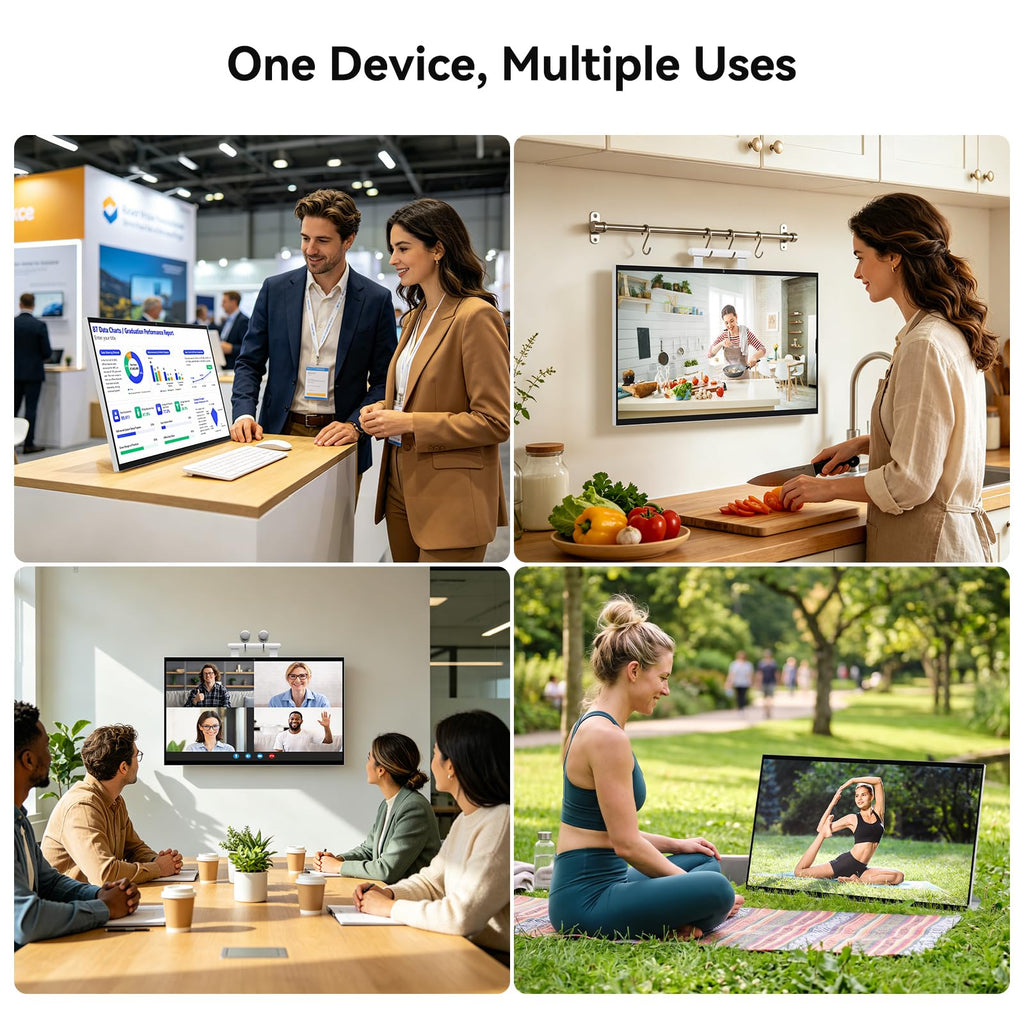 GKG 27" Portable TV with Touch Screen Android Smart Display, 1080P