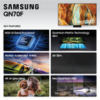Samsung 85-Inch Class Neo QLED QN70F 4K Mini LED Smart TV (2025 Model) NQ4 AI Gen2 Processor, Quantum Matrix Technology Slim, Motion Xcelerator 144Hz, Samsung Vision AI, Alexa Built-in