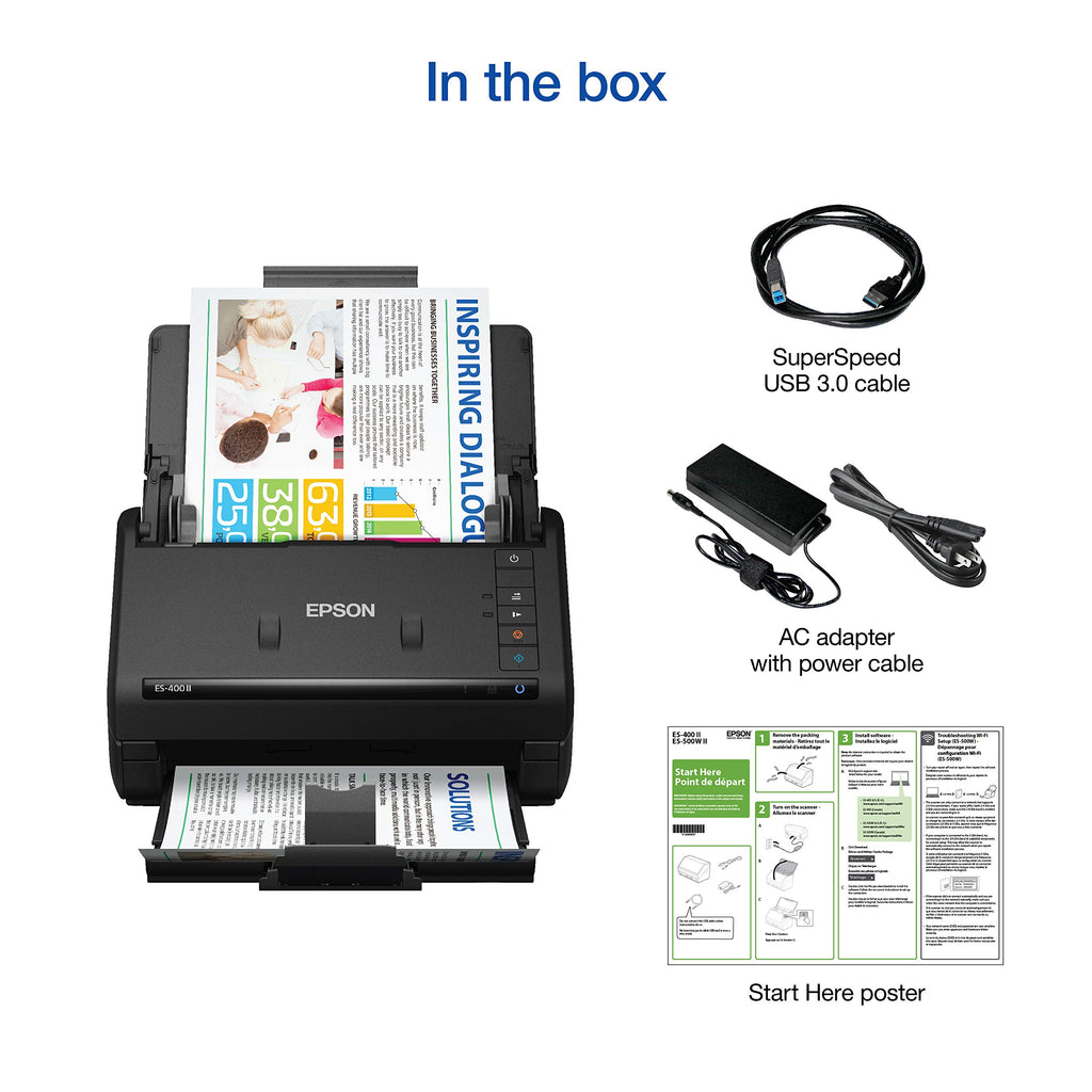 Epson Workforce ES-400 II High-Speed Color Duplex Desktop Document Scanner