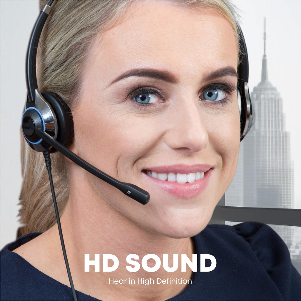 HD-500 Headset Training Bundle for Desk Phones | Training | Supervising | Coaching for Office + Call Center - Compatible with All Phones Including Yealink, Polycom, Poly, Mitel, Cisco, Avaya