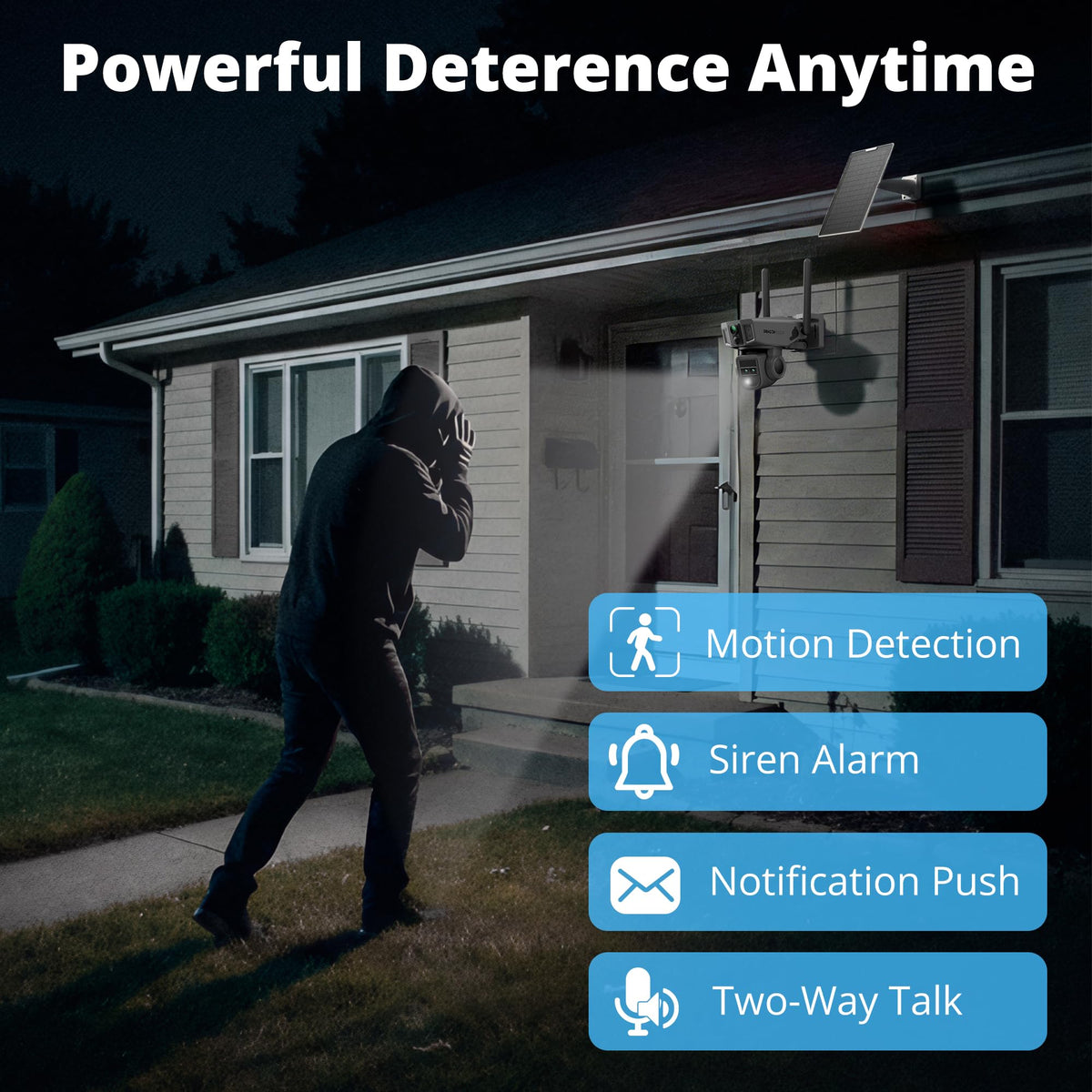 Dragon Touch 4G Cellular Security Camera, 4K Solar Camera Wireless Outdoor, 3 Lens Bullet-PTZ Cam, 360° View, 10X Optical Zoom, AI Track, Color Night Vision, 12000/9W Battery, 64GB Card Included