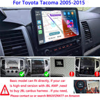 10.1 inch Car Radio Stereo Upgrade for Toyota Tacoma 2005-2015 with Wireless CarPlay/Android Auto/Touch Screen/SWC/GPS Navigation/BT/WiFi FM Backup Camera Physical Button Volume Knob