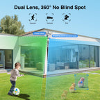 Onforu 360° Dual-Lens Security Floodlight Camera, Auto Tracking, 4MP