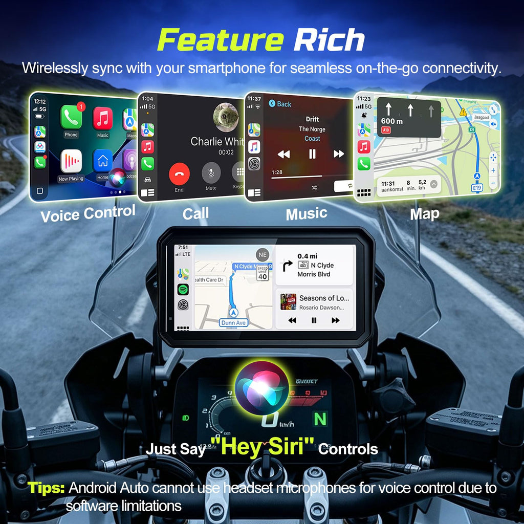 for BMW Motorcycle CarPlay, Android Auto, Native Data, Wonder Wheel