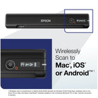 Epson Workforce ES-60W Wireless Compact Mobile Document Scanner