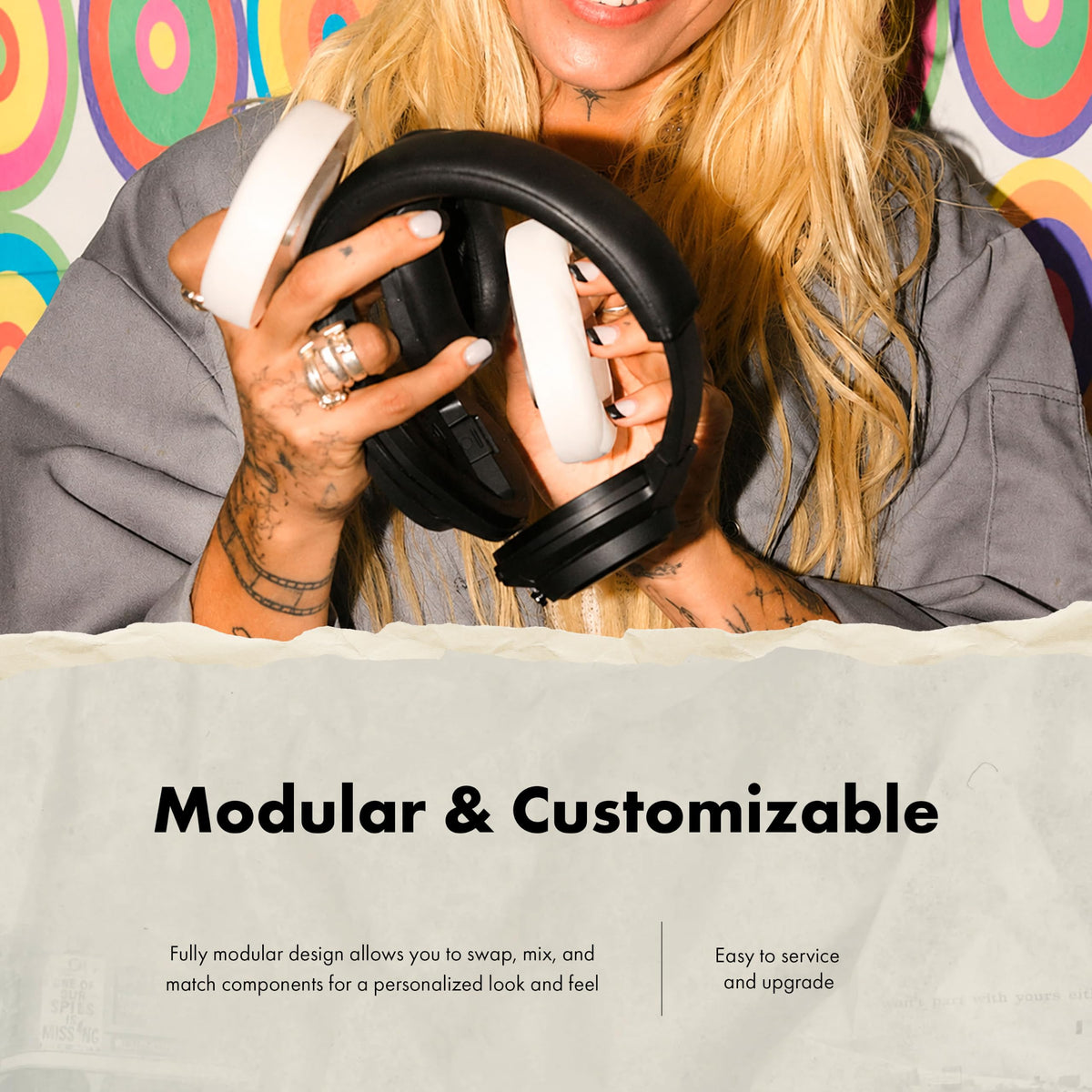 Fender Audio Mix Over Ear Wireless Headphones w/Active Noise Cancellation