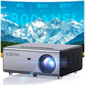 KSAN Mini Projector, [800 ANSI Lumen] Projector with WiFi 6, Movie Projector for Indoor Outdoor, 5W Speaker, Support 200inch, Video Proyector Compatible with Phone/TV Stick/PC/PS4