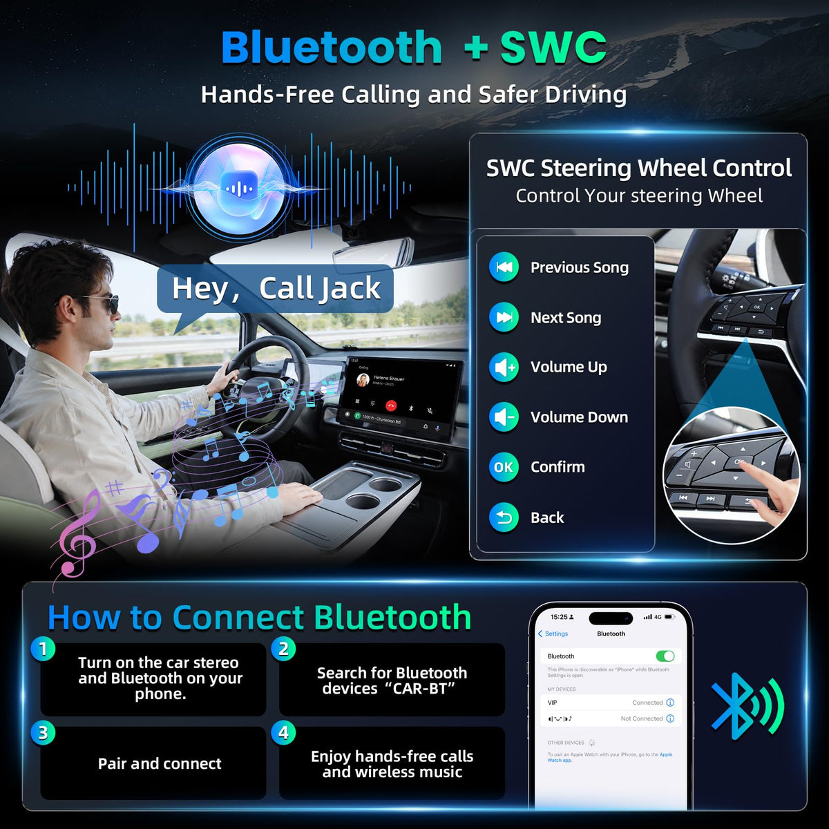 Car Radio for Cadillac ATS XTS SRX CTS 2013-2019
