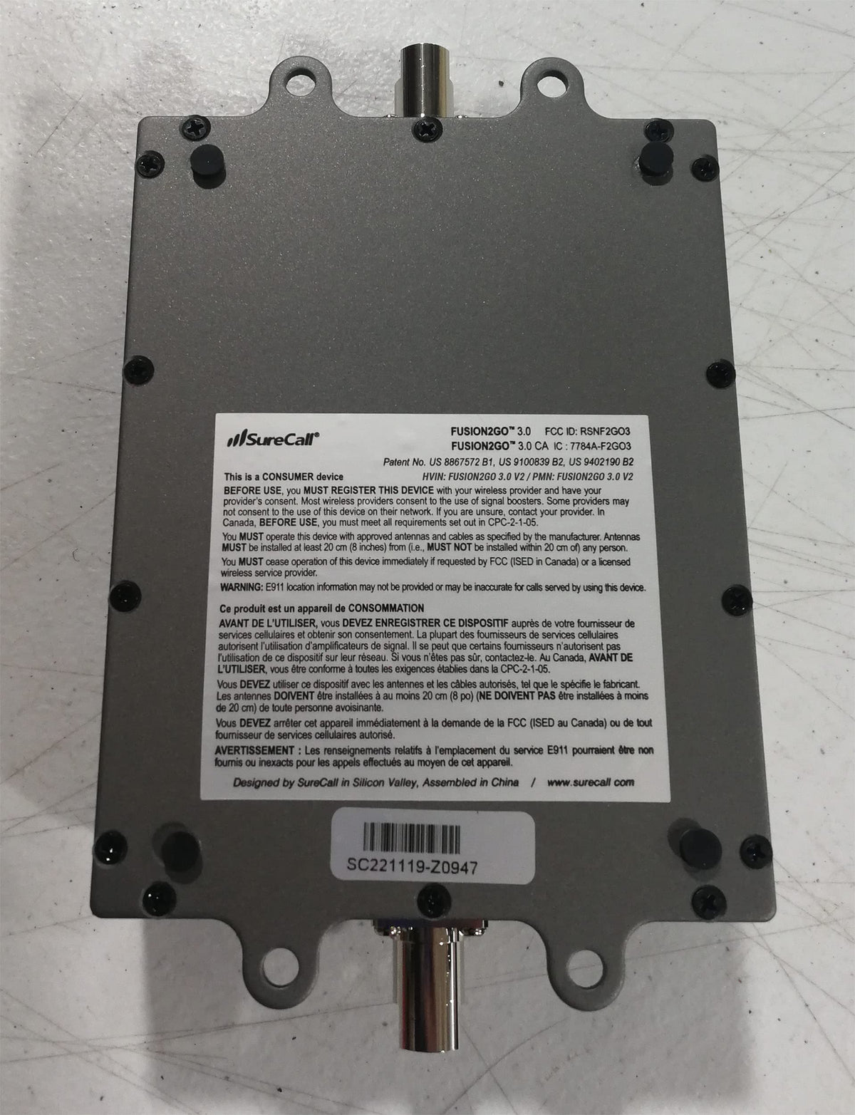 SureCall Fusion2Go OTR 5G/4G Cell Signal Booster for Truck, Work Van, SUV