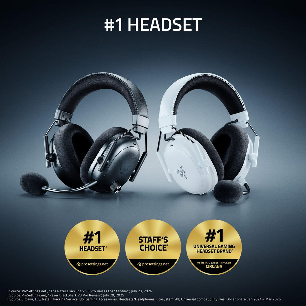 Razer BlackShark V3 Pro Wireless ANC Gaming Headset for PC, 2.4 GHz, White