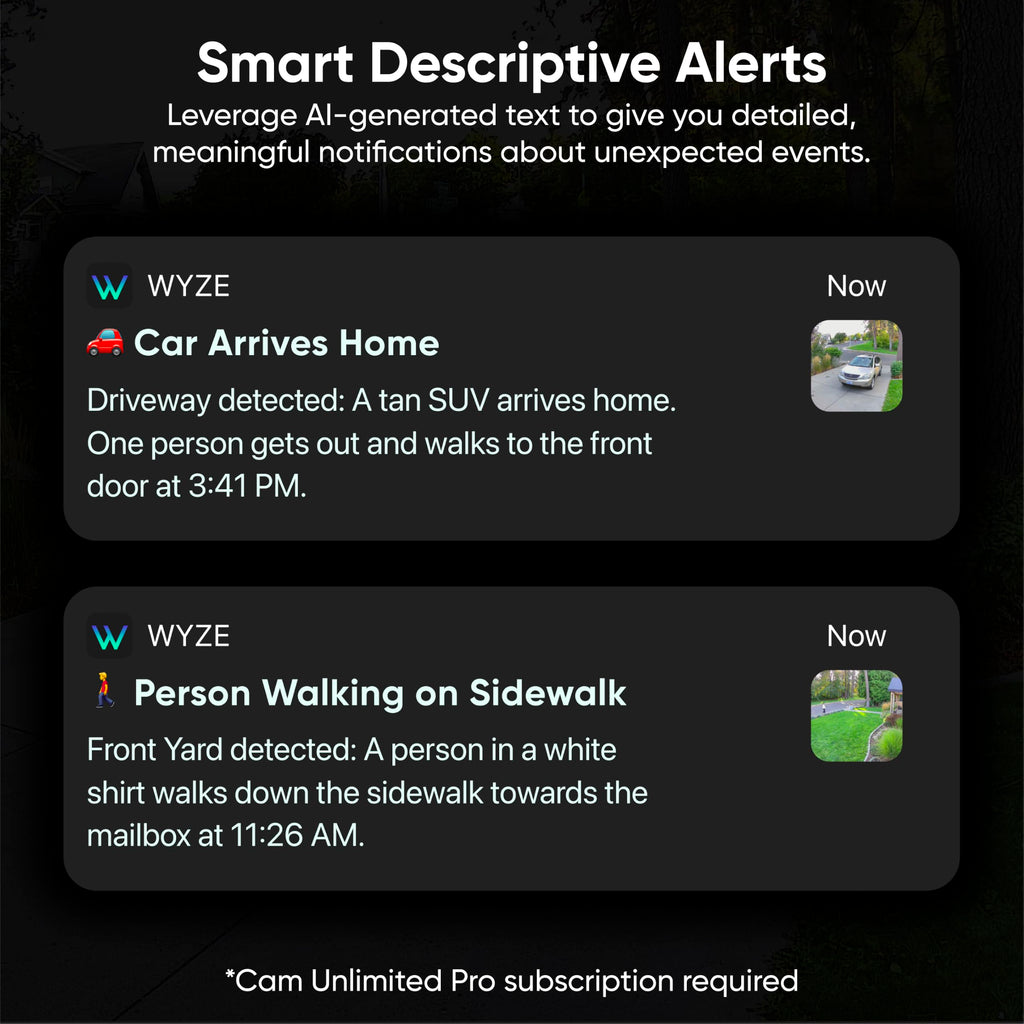 WYZE Solar Cam Pan, 2K Security Cameras Wireless Outdoor,（4-Pack）