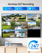 ZOSI 5MP Wired Security Camera System, 4pcs 1080p Pan/Tilt 360°View Cam