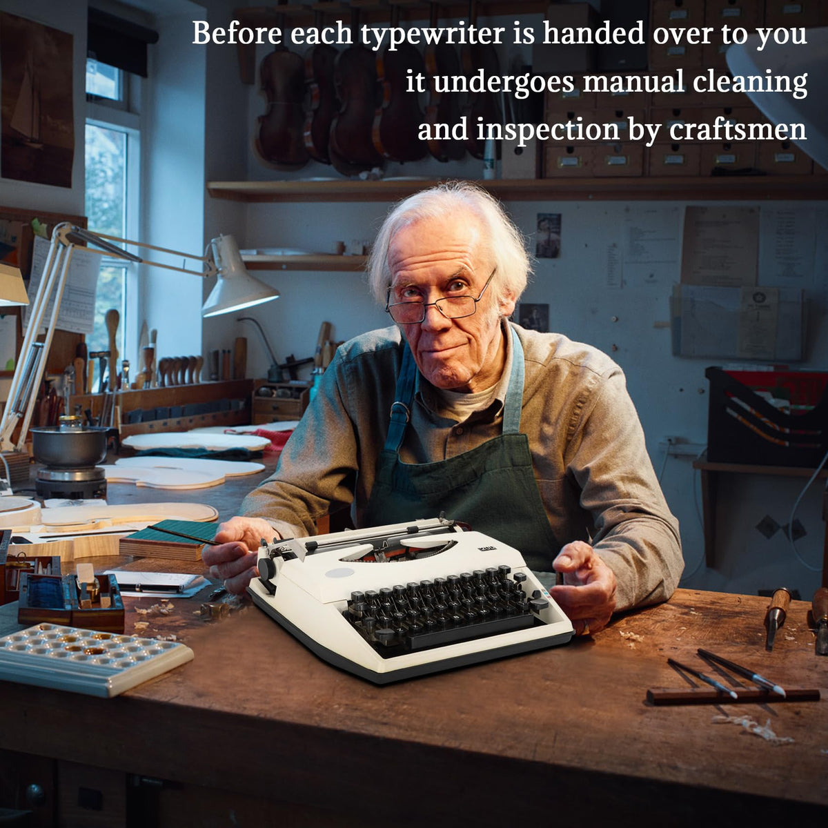1980s Vintage Portable Manual Typewriter Deeply Restored,Classic Retro Working Typewriter for Writing Letters,Antique Office Desk Decor,Unique Collectible Birthday Gift