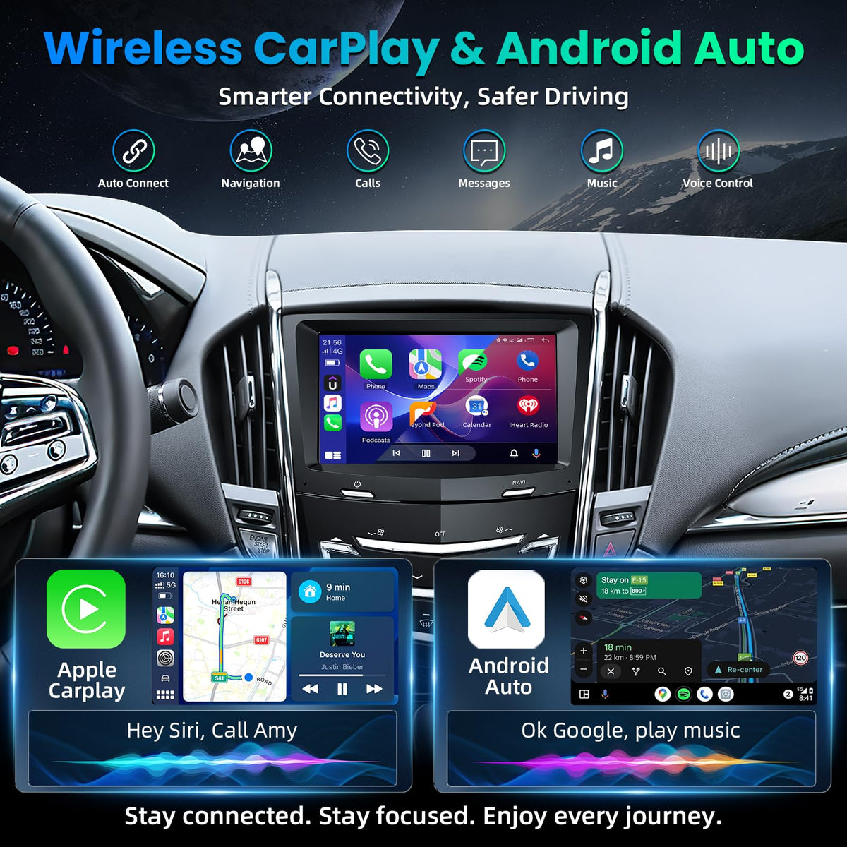 Car Radio for Cadillac ATS XTS SRX CTS 2013-2019