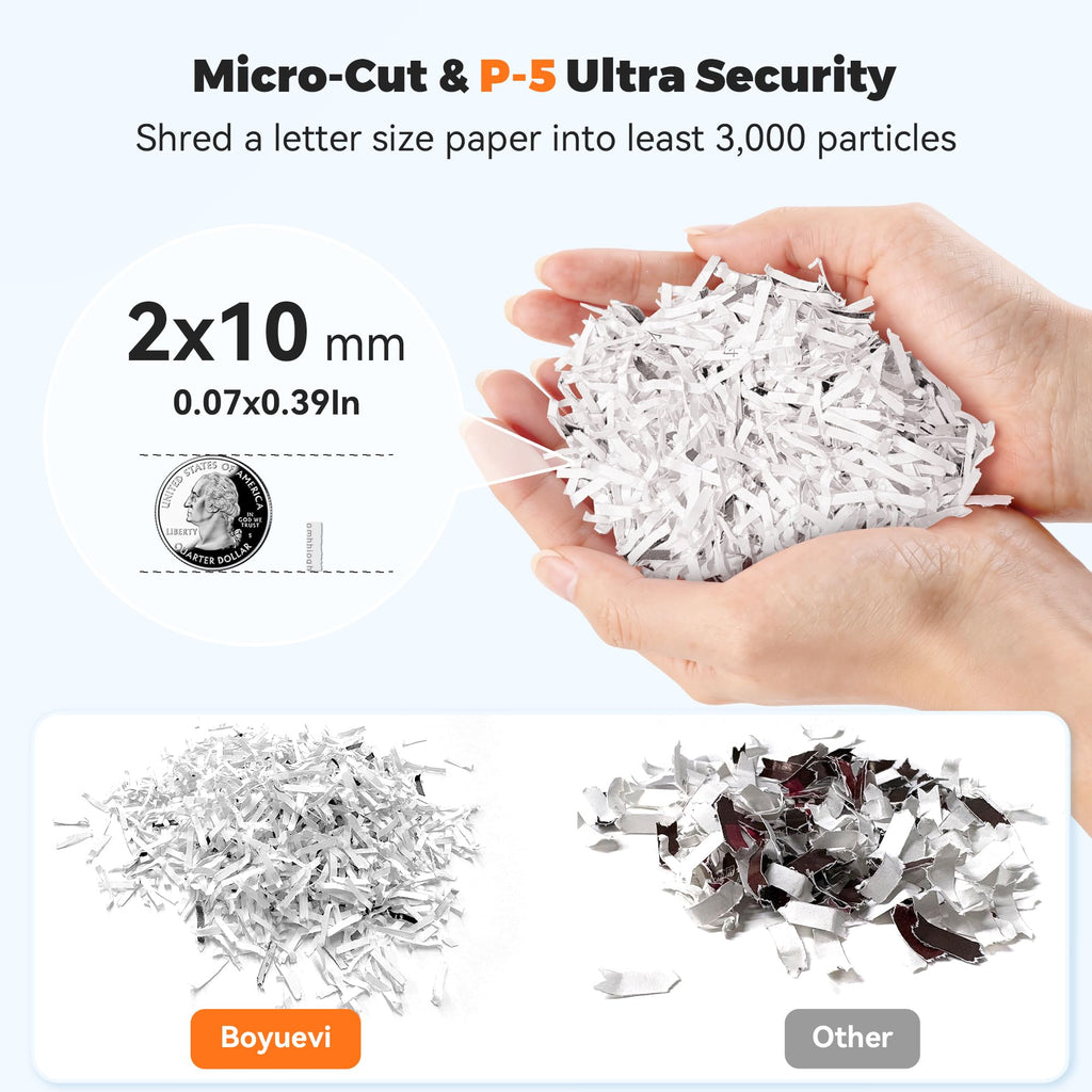 200-Sheet Auto Feed Paper Shredder with Wheels – Heavy Duty Cross-Cut Shredder for Home & Office, Quiet High Security Document Shredder, White