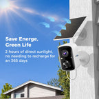 Hiseeu Solar Camera Security Outdoor, 4 Pack 100% Wireless 4MP WiFi Cameras