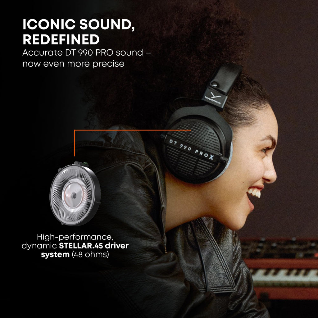 beyerdynamic DT 990 Pro X (48 Ohm), Open-Back Studio Headphones, Black