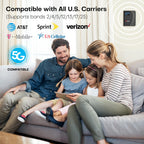 Cell Phone Booster for Home Office, Cover to 9,000 Sq Ft Signal Booster 4G LTE Compatible 5G with LCD Touch Screen 70dB Gain for All U.S. Carriers Verizon, AT&T, T-Mobile, App Support, FCC Approved