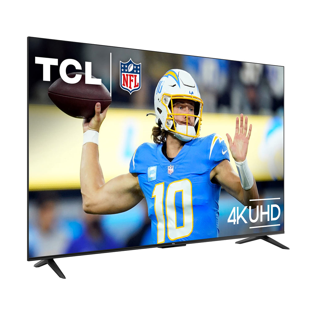 TCL 55-Inch Class S4 4K LED Smart TV with Google (55S450G, 2023 Model), Dolby Vision, HDR Pro, Atmos, Assistant Built-in Voice Remote, Works Alexa, Streaming UHD Television