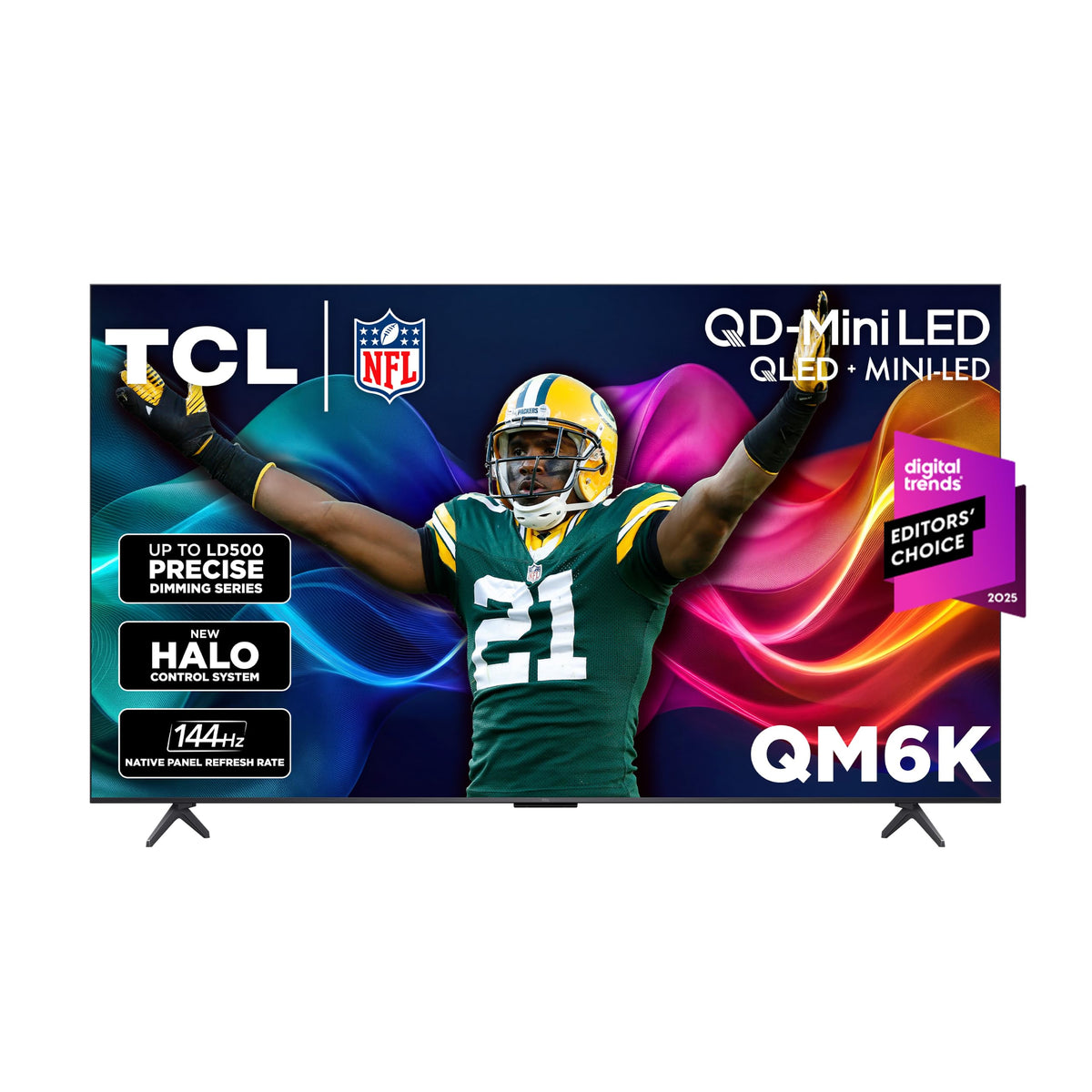 TCL 65 Inch QM6K Series QLED Mini LED 4K HDR Smart Google TV, 65QM6K, 144Hz