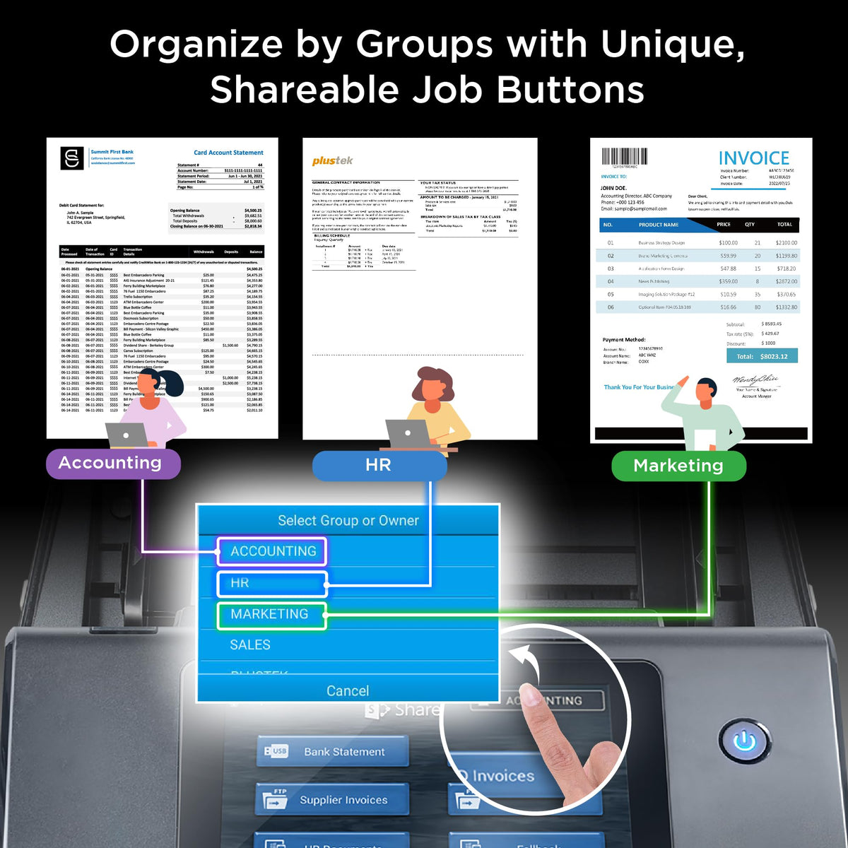Plustek eScan A450 Pro Network Document Scanner - Direct Scan to SharePoint