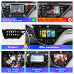 for Toyota Camry 2018 2019 2020 Radio Compatible with Wireless Carplay Android Auto,8-Core 4+64GB Head Unit Car Stereo Bluetooth Navigation GPS WIFI FM AM Multimedia Player Camera TouchScreen