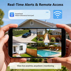 2.5K Solar Panel Security Cameras Wireless Outdoor, 4Camera System