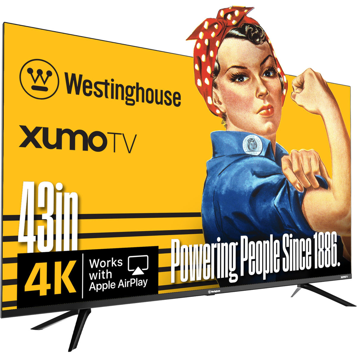 Westinghouse Xumo 43 Inch Smart TV, 4K UHD, Voice Remote, Dolby Vision HDR