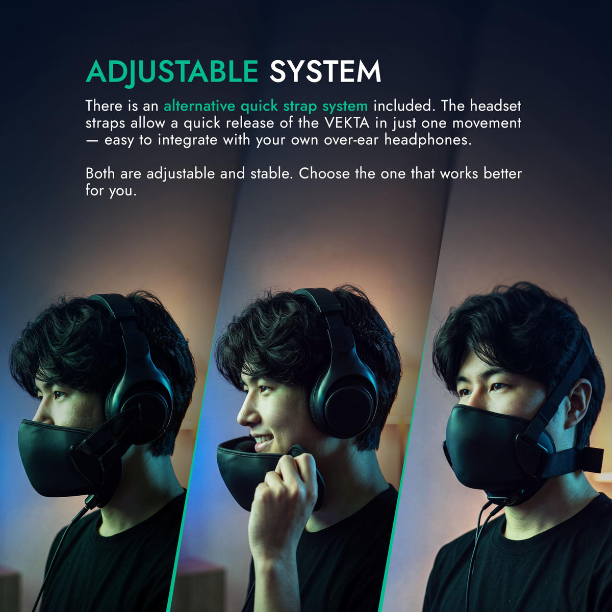 METADOX VEKTA Soundproof Gaming Mask – Up to 30 dB Sound Dampening – Clear-Voice Built-in Mic + Optional Earphones – Comfortable, Easy Breathing – USB Wired for PC/PS4/PS5/Switch/Mobile (S/M)