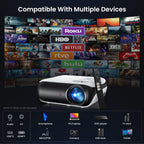 Official Licensed Google TV - HAPPRUN Native 1080P Bluetooth Projector