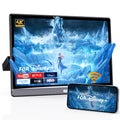 13.3" Car TV for Back Seat, 4K Android Headrest Monitor for Car, 4G+64G Portable Rear Entertainment System, Support Phone Wireless Mirror Link Touch Screen, with WiFi/HDMI/USB/Video Player
